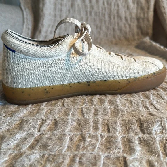 Rothy’s‎ Lace Up Sz 8 Limited Edition Hemp Sneaker Speckled Gum Sole - Picture 5 of 11